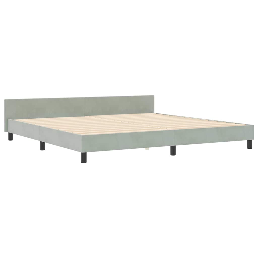 Krevet s opruga kutije Svjetlosiva 200 x 200 cm Baršun