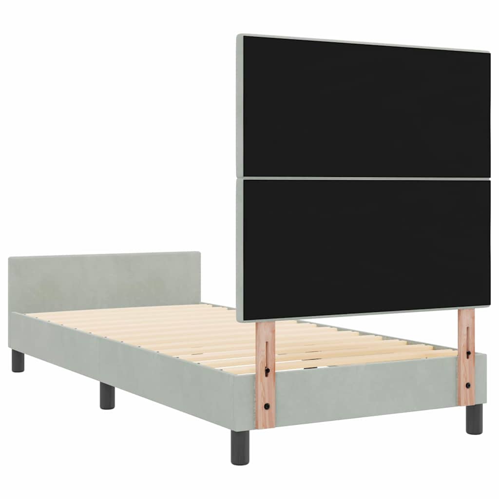 Krevet s opruga kutije Svjetlosiva 80 x 200 cm Baršun