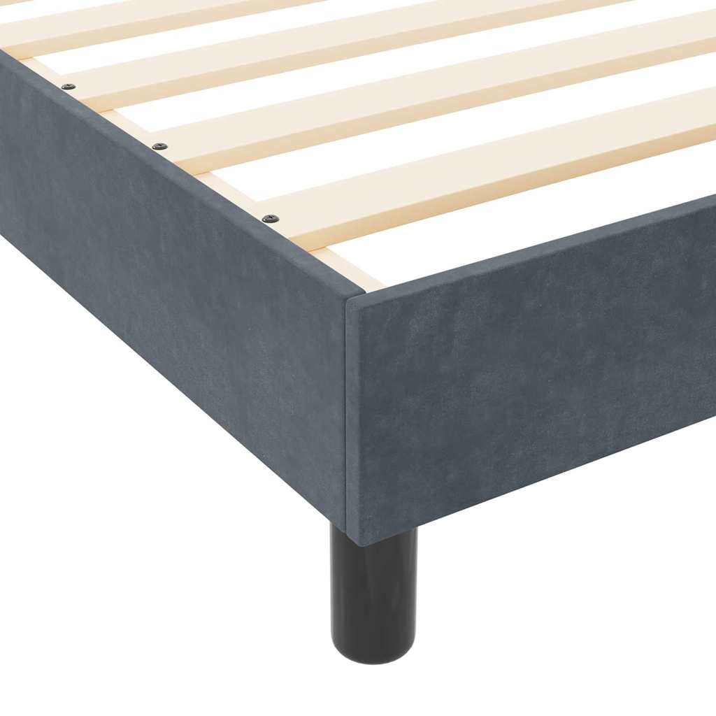 Krevet s opruga kutije Tamno siva 80 x 200 cm Baršun