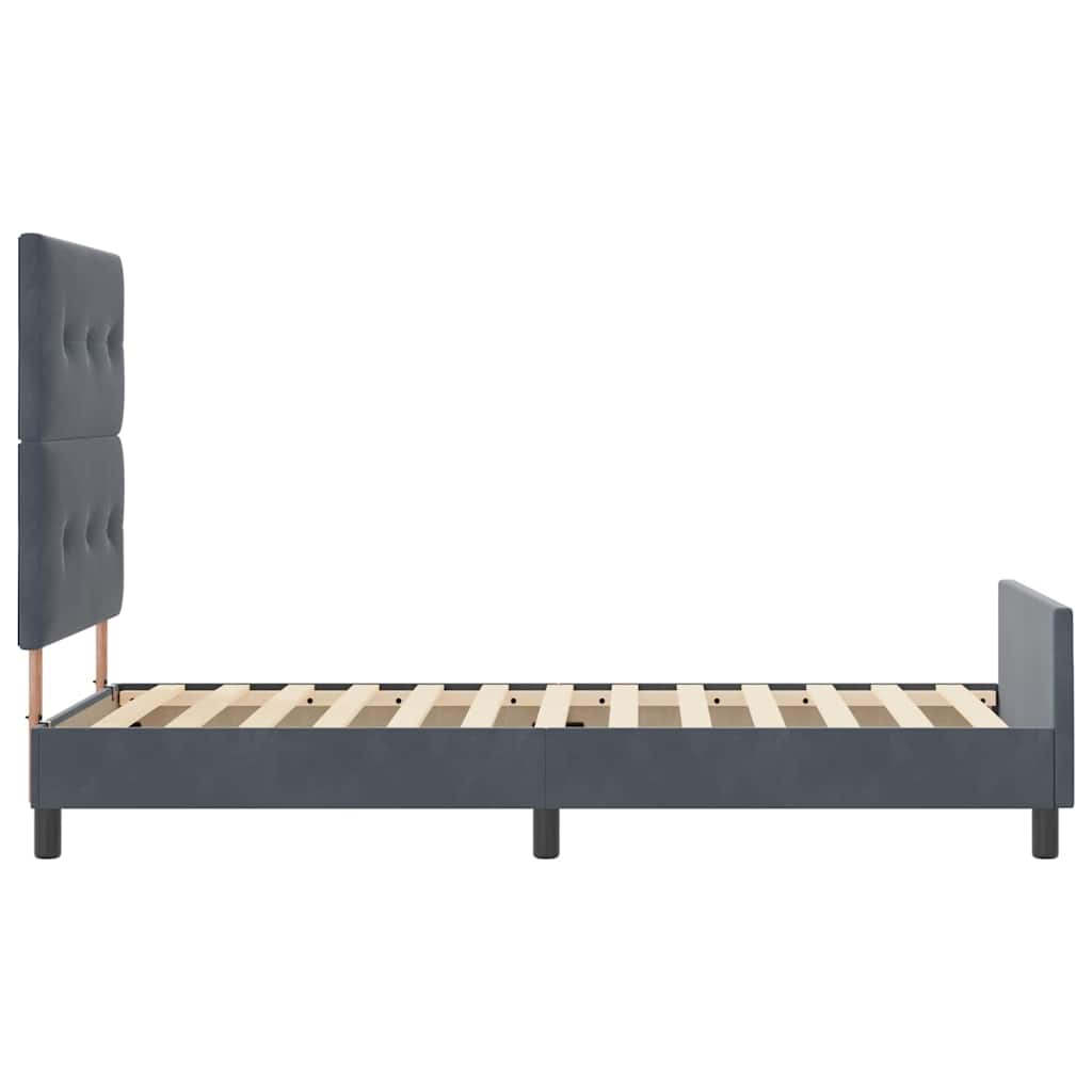 Krevet s opruga kutije Tamno siva 80 x 200 cm Baršun