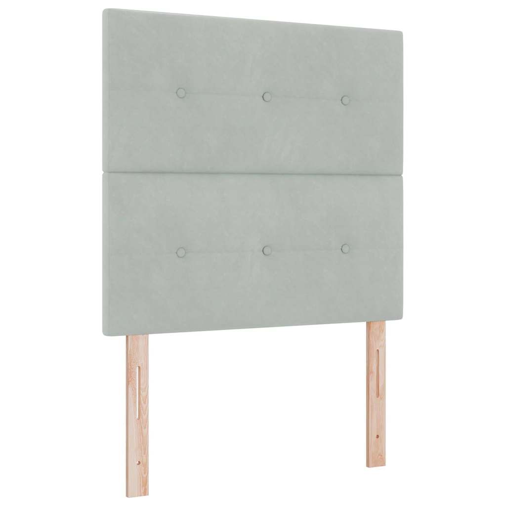 Krevet s opruga kutije Svjetlosiva 90 x 190 cm Baršun