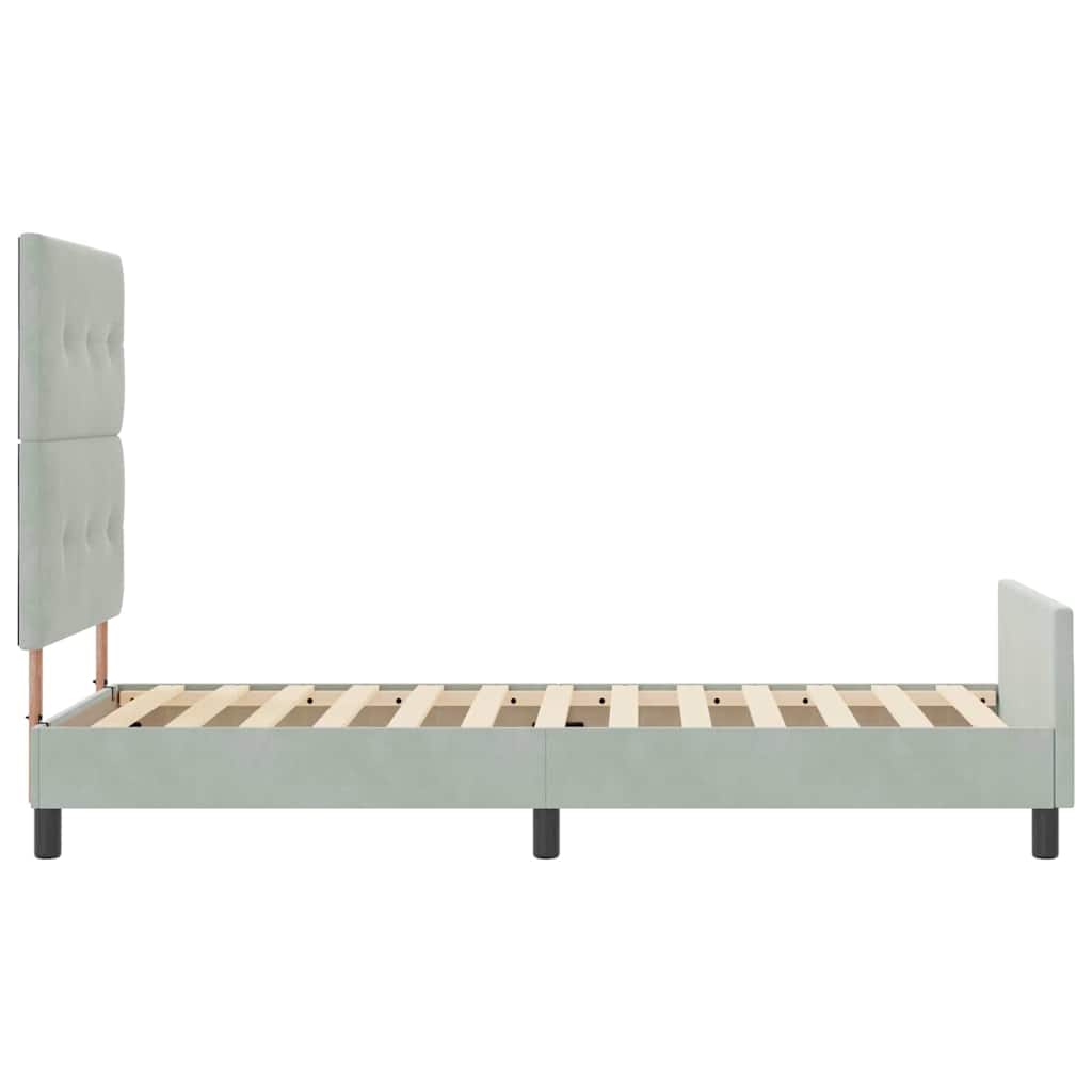 Krevet s opruga kutije Svjetlosiva 90 x 190 cm Baršun