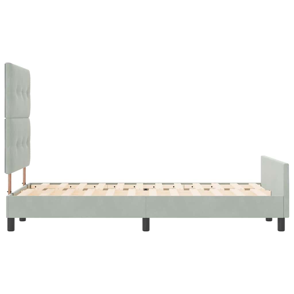 Krevet s opruga kutije Svjetlosiva 120 x 200 cm Baršun