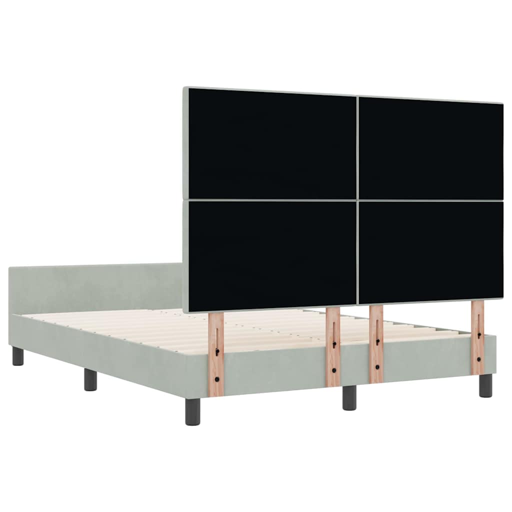 Krevet s opruga kutije Svjetlosiva 140 x 200 cm Baršun