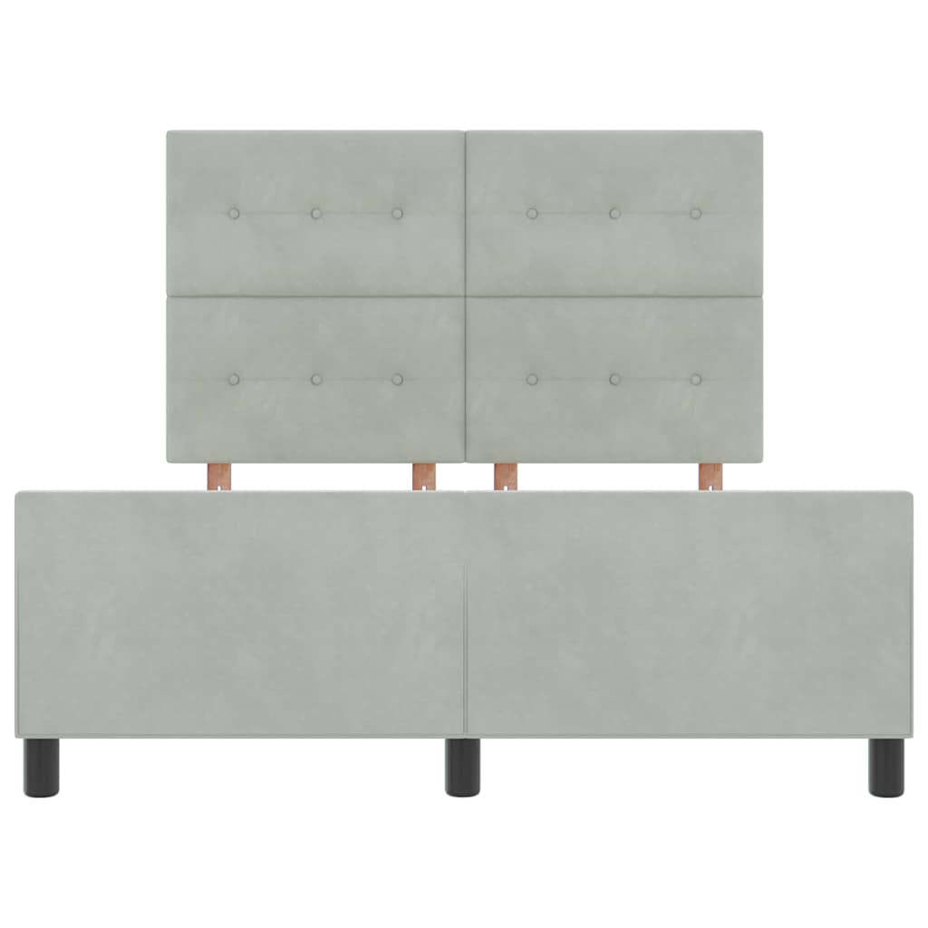 Krevet s opruga kutije Svjetlosiva 160 x 200 cm Baršun