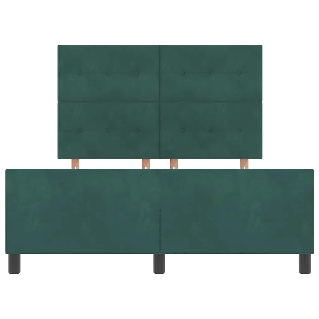 Krevet s opruga kutije Tamnozelena 160 x 200 cm Baršun