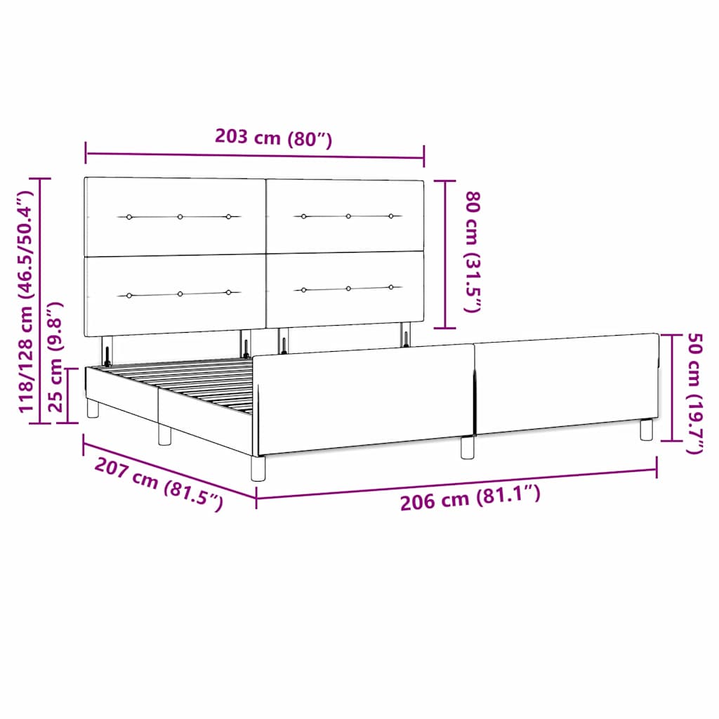 Krevet s opruga kutije Ružičasta 200 x 200 cm Baršun