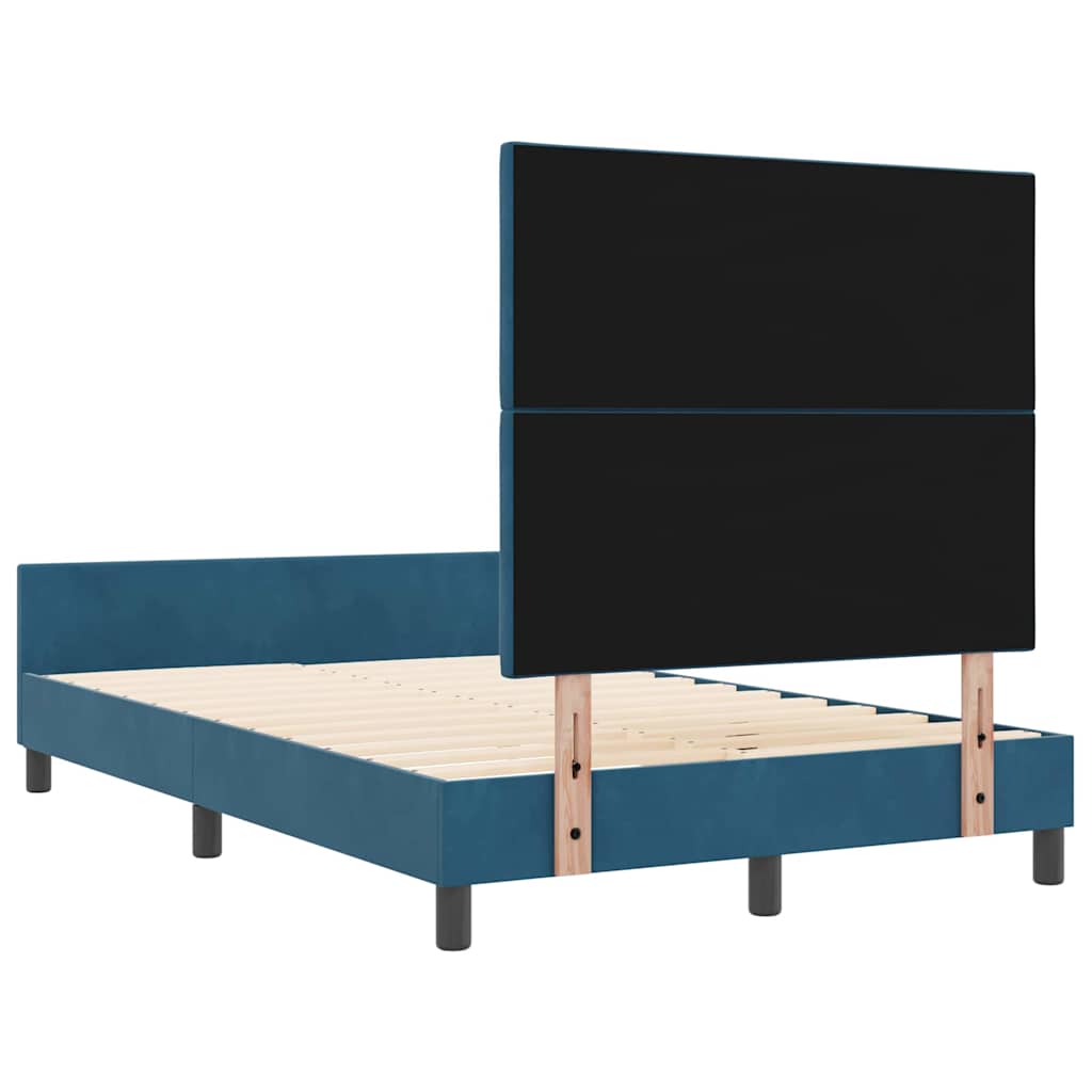 Krevet s opruga kutije Tamno plava 120 x 190 cm Baršun