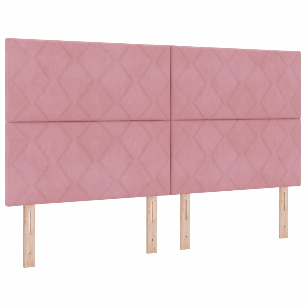 Krevet s opruga kutije Ružičasta 180 x 200 cm Baršun