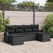 Set sofe 6 kom. Crna poliratan 124 x 62 x 85 cm