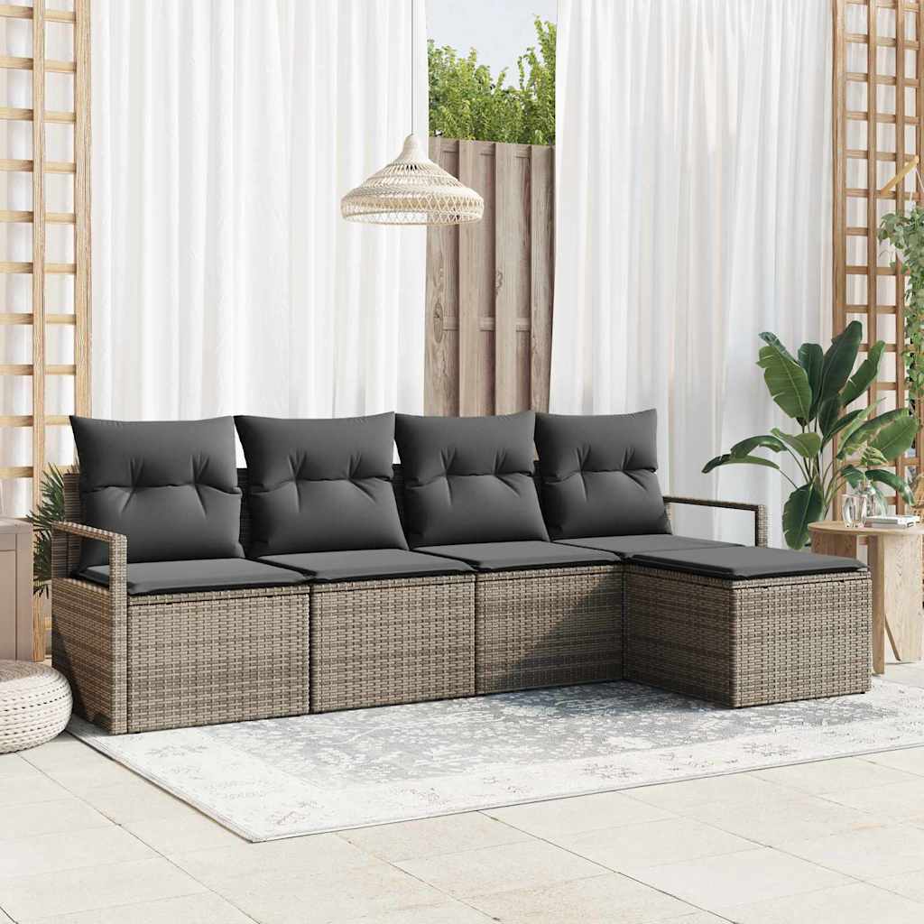 Set sofe s jastukom s pohranom 5 pcs Siva poliratan