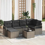 Set sofe 7 kom. Svijetlo siva poliratan Svjetlosiva 232 x 122 x 85 cm