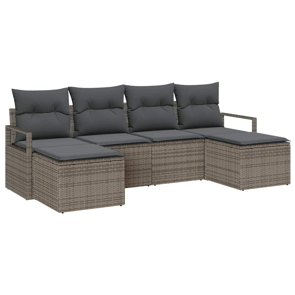 Set sofe s jastukom s pohranom 6 pcs Siva poliratan