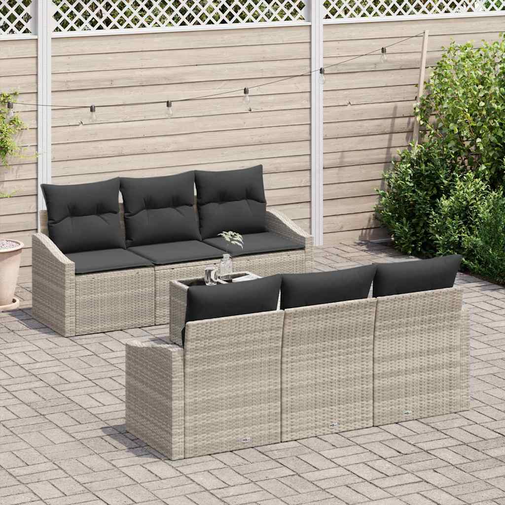Set sofe 7 pcs Svijetlo siva i tamno siva poliratan