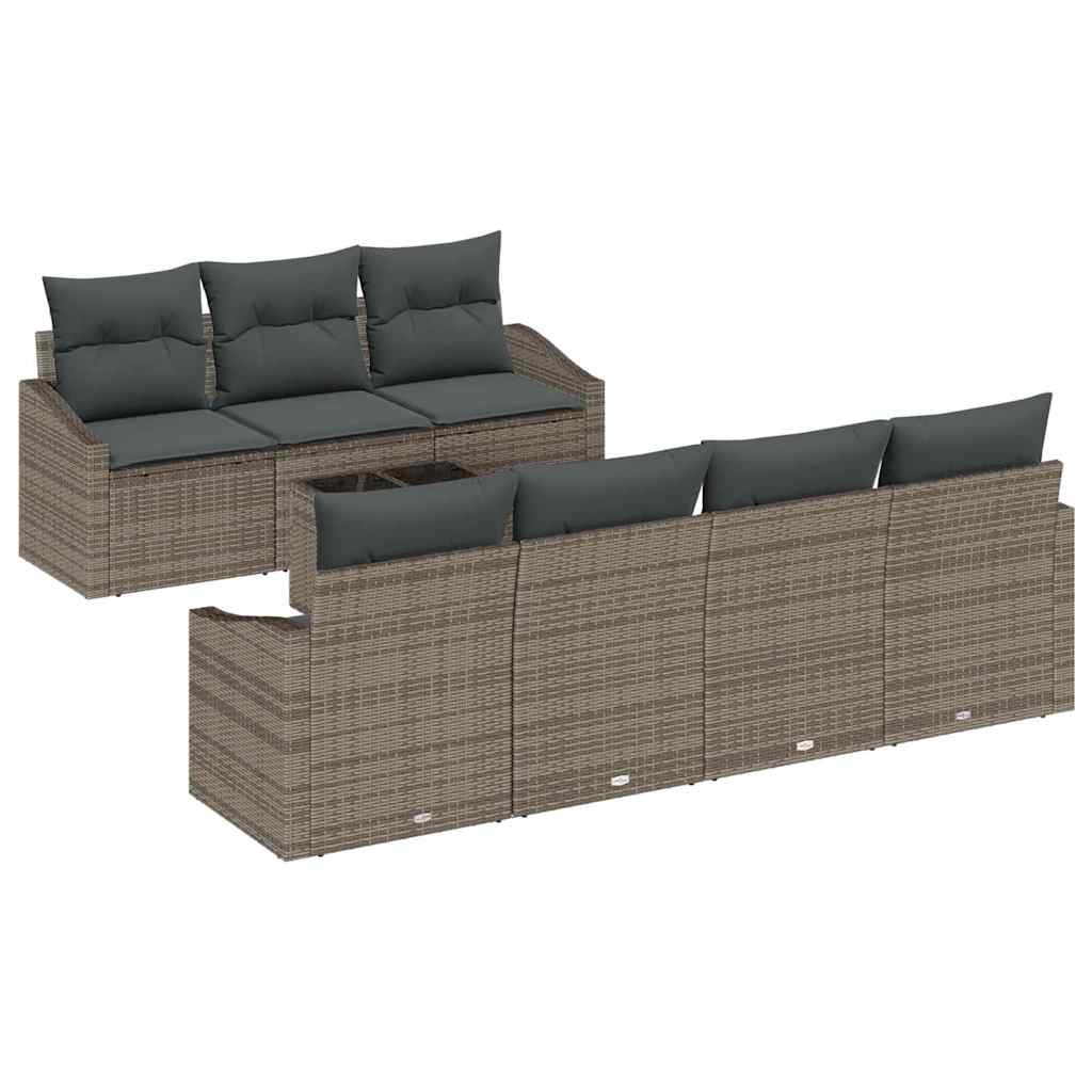 Set sofe s jastukom s pohranom 8 pcs Siva poliratan