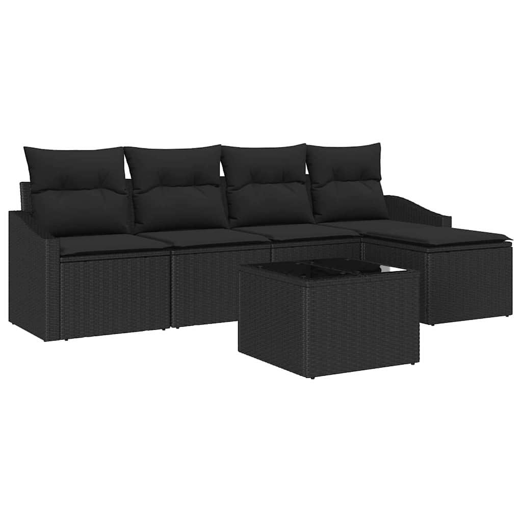 Set sofe 6 kom. Crna poliratan 55 x 55 x 37 cm