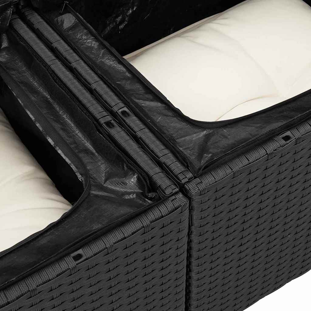 Sjedeća garnitura za vrt 7 pcs Smeđa i krem poliratan