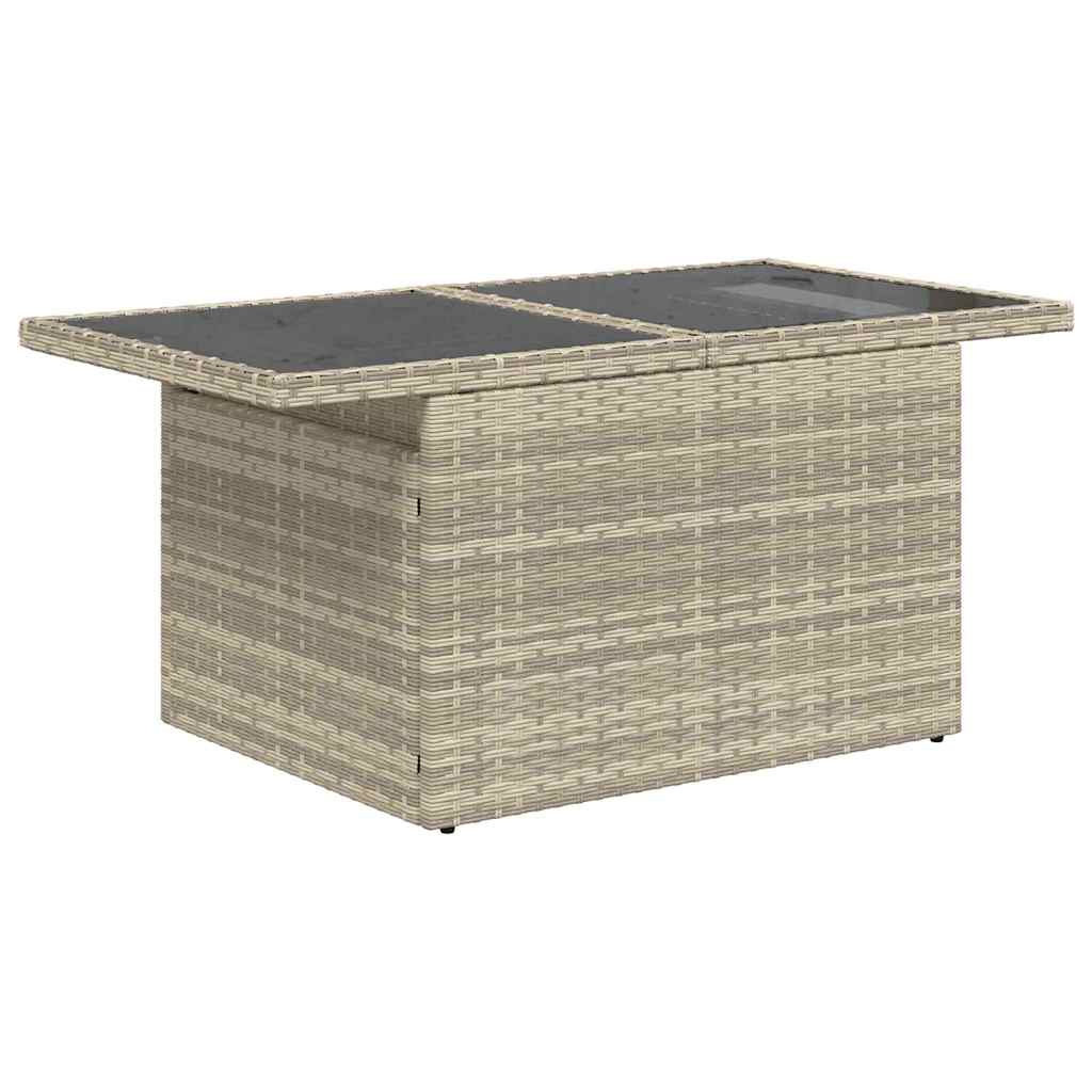 Sjedeća garnitura za vrt 9 pcs Svjetlosiva Poli ratan