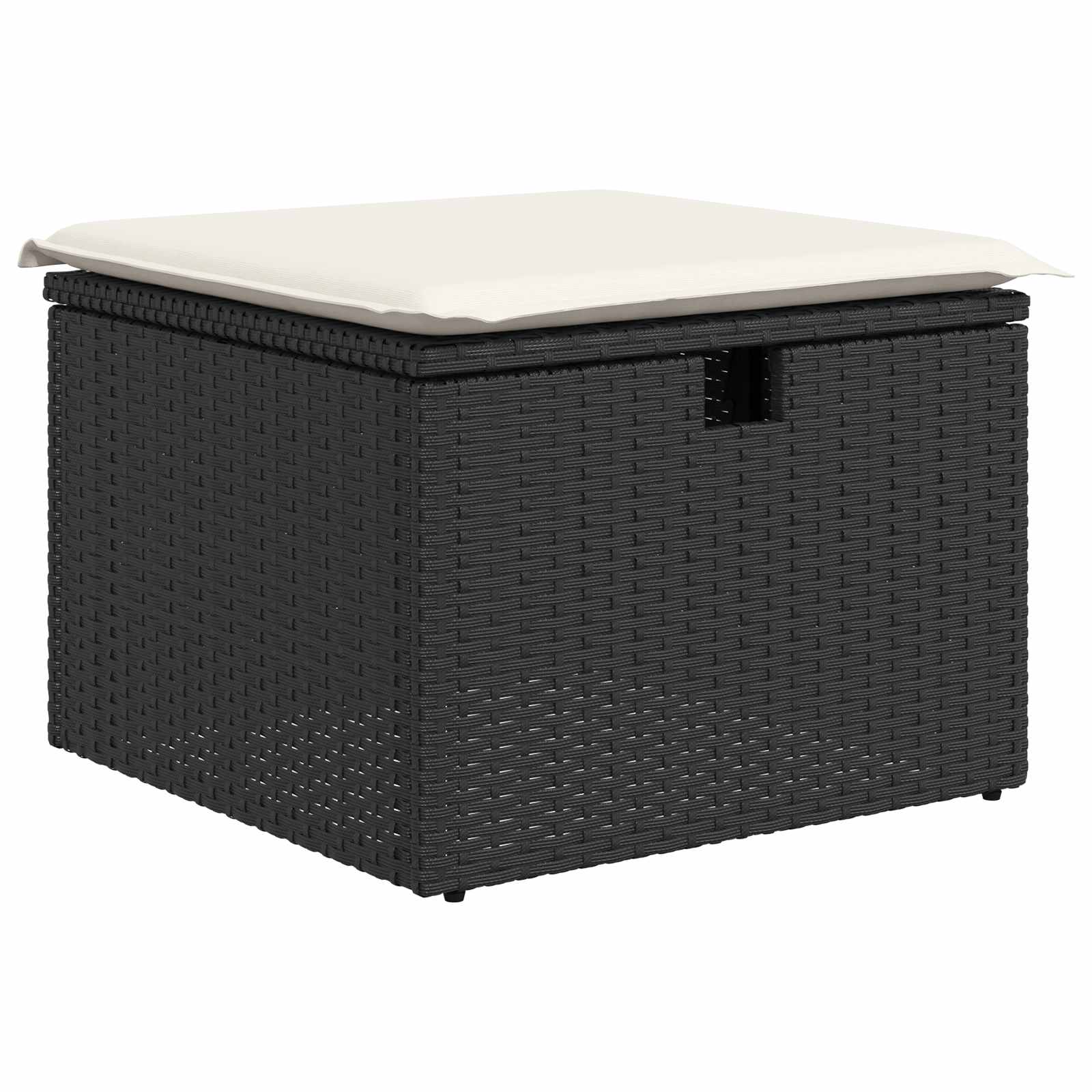 Set sofe s jastukom s pohranom 8 pcs Crna i Krema poliratan