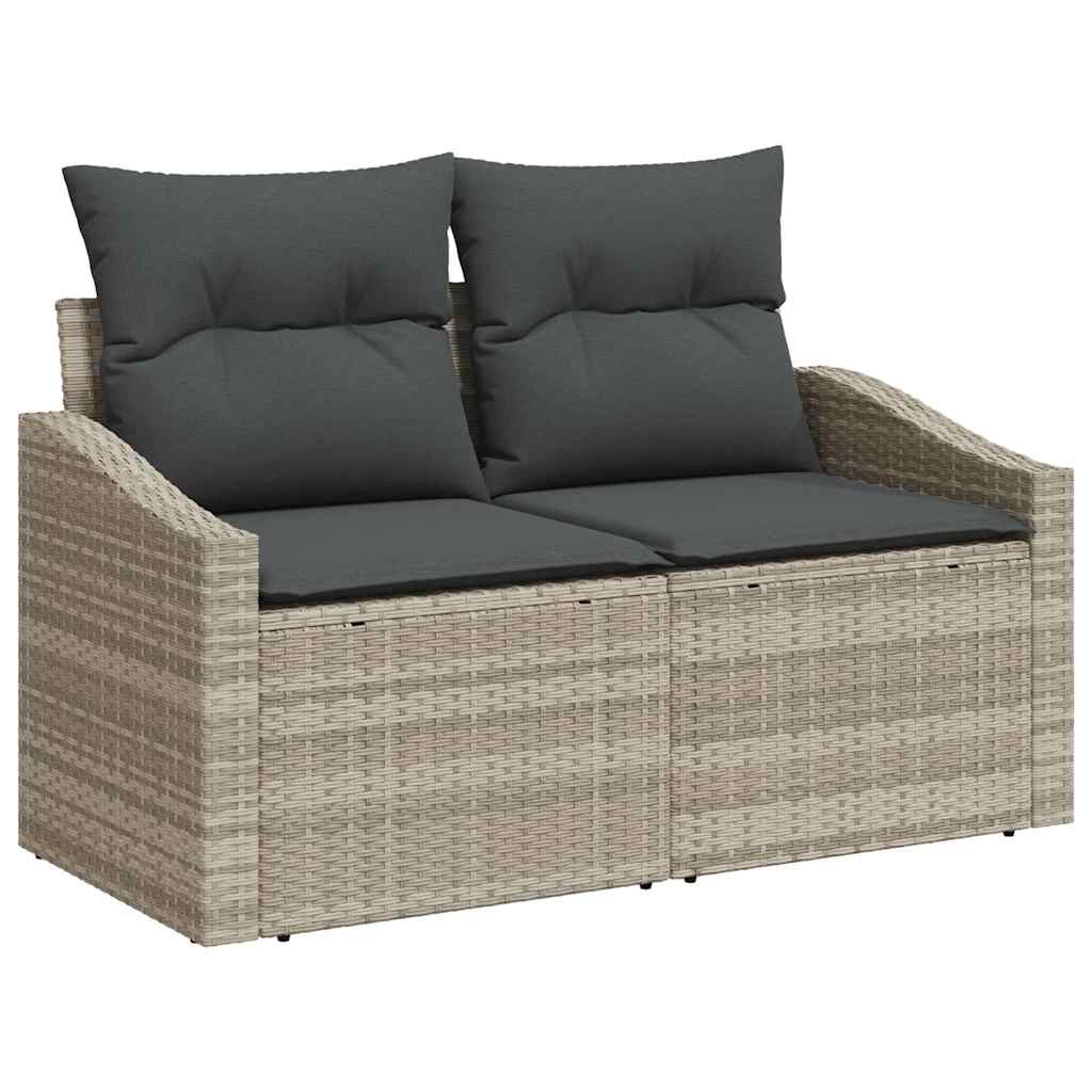 Set sofe s jastukom 6 pcs Svijetlo siva i siva poliratan