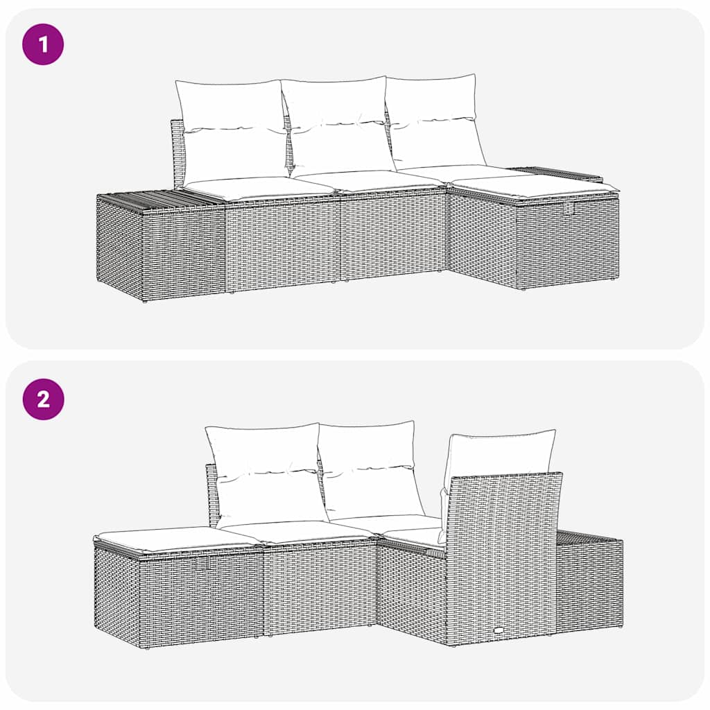 Set sofe s jastukom 4 pcs poliratan