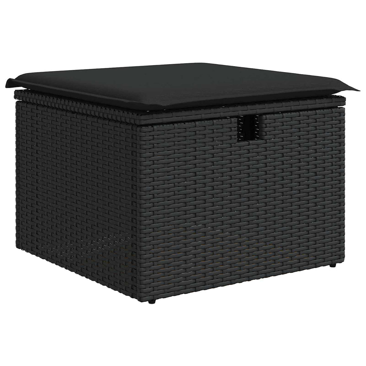 Sjedeća garnitura za vrt 8 kom. Crna poliratan 55 x 62 x 69 cm