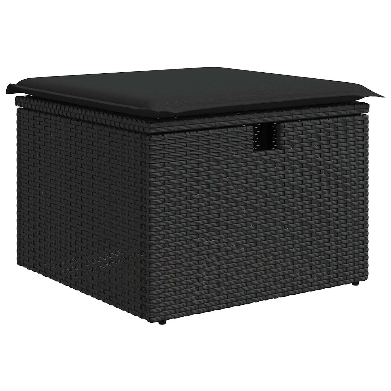Sjedeća garnitura za vrt 6 pcs Crna 55 x 62 x 69 cm Poli ratan