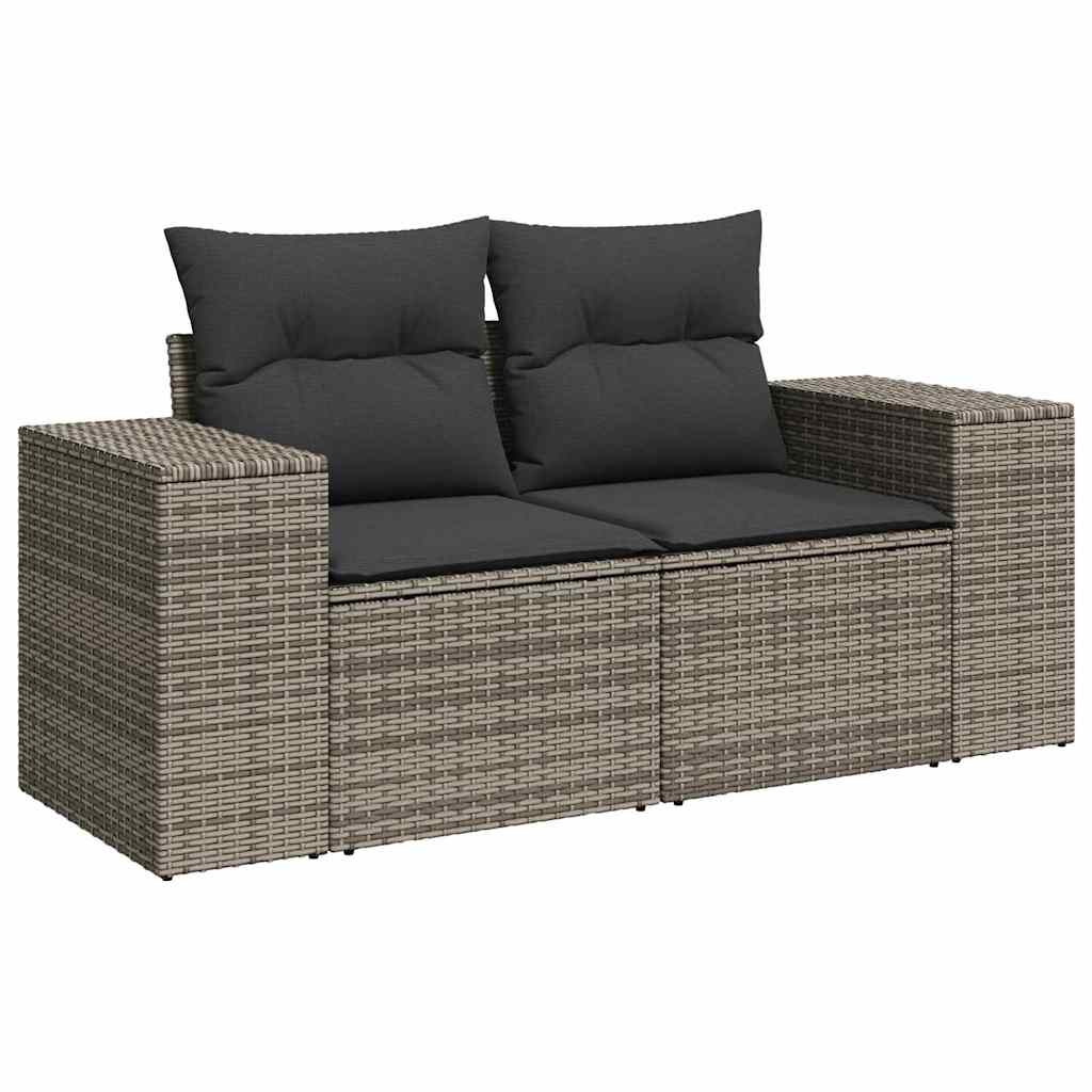 Sjedeća garnitura za vrt Siva 221 x 204 x 85 cm Poli Ratan