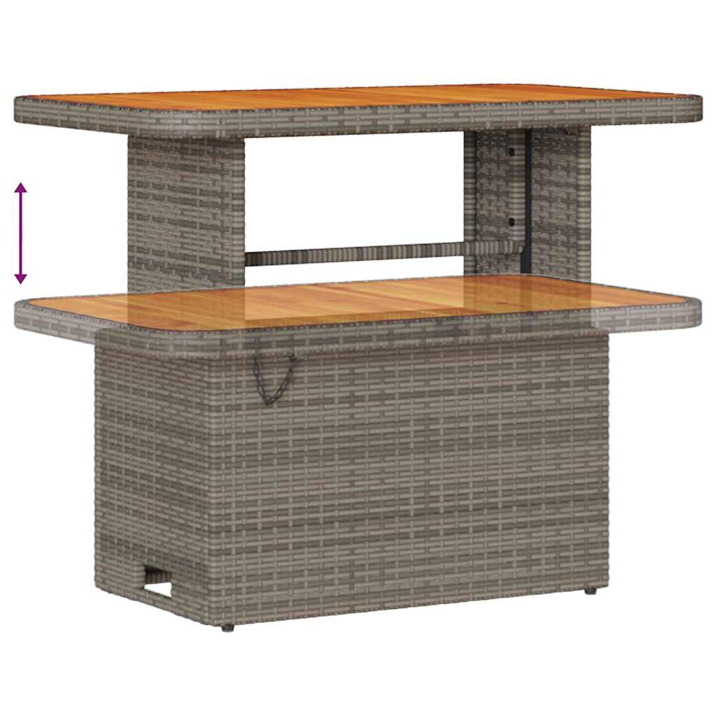 Sjedeća garnitura za vrt s jastukom 12 pcs Siva Poli ratan