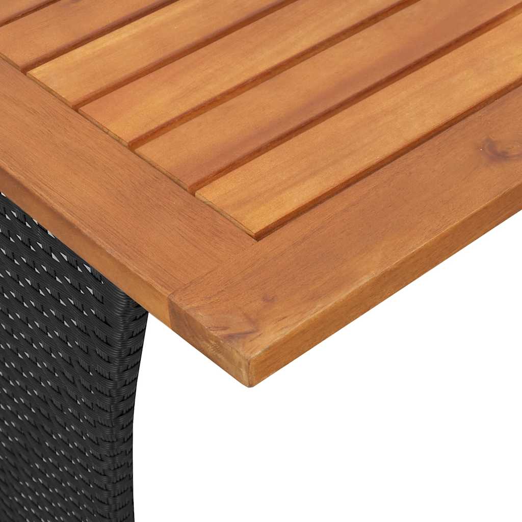 4-dijelni set vrtnih sofa od poliratana s jastucima crni