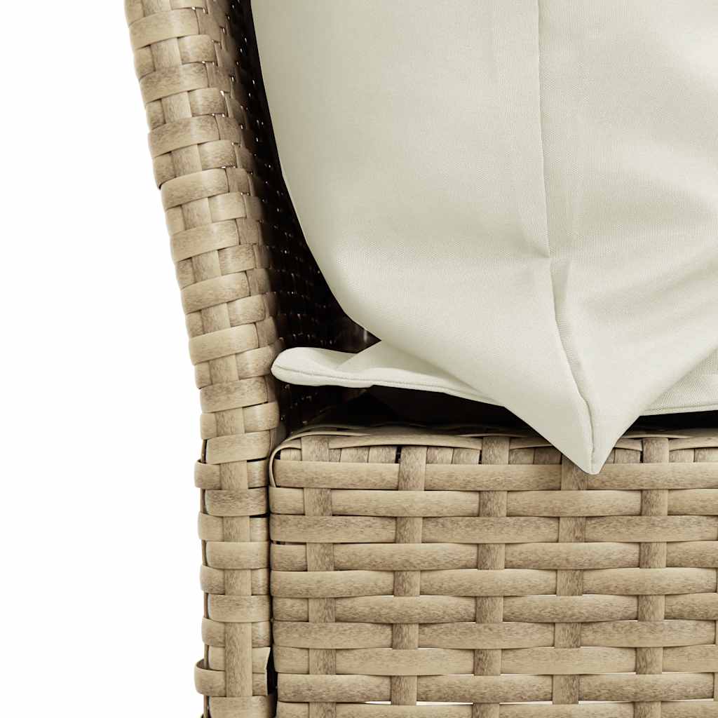 4-dijelni set vrtnih sofa s jastucima bež od poliratana