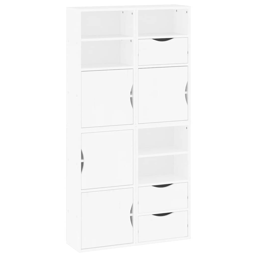 Bočni ormarići 4 kom ODDA bijeli 40x24x79 cm puno drvo bor
