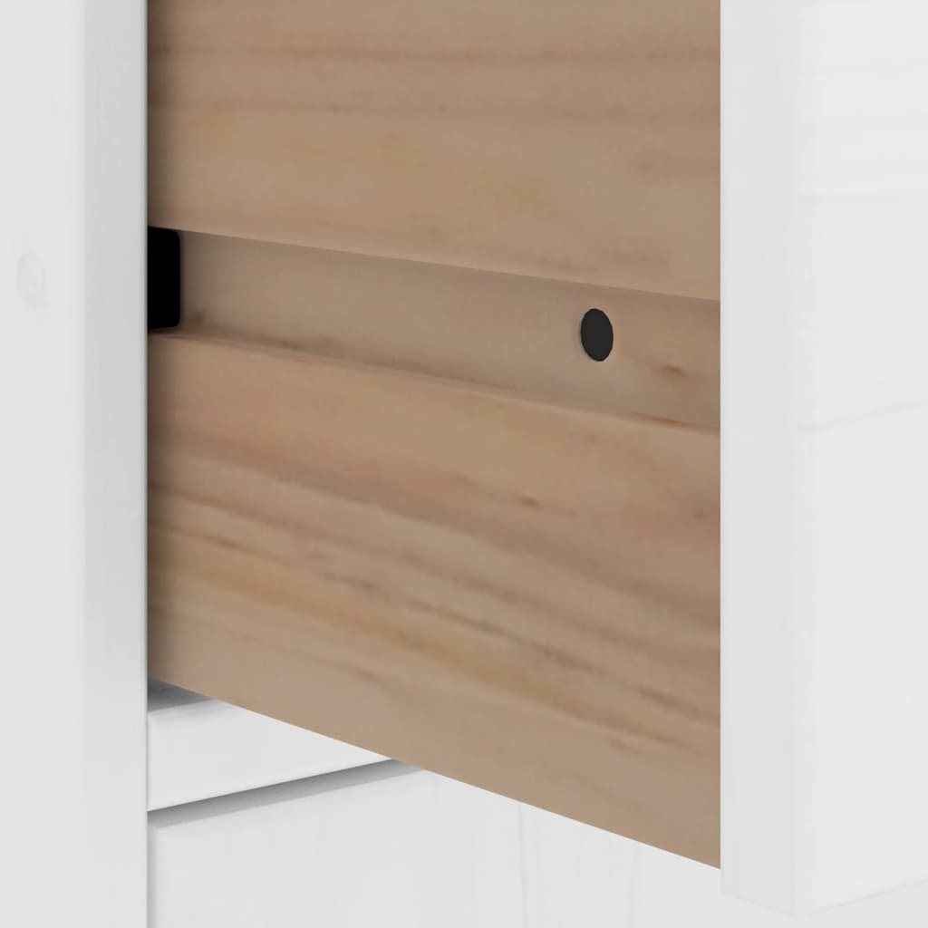 Bočni ormarići 4 kom ODDA bijeli 40x24x79 cm puno drvo bor