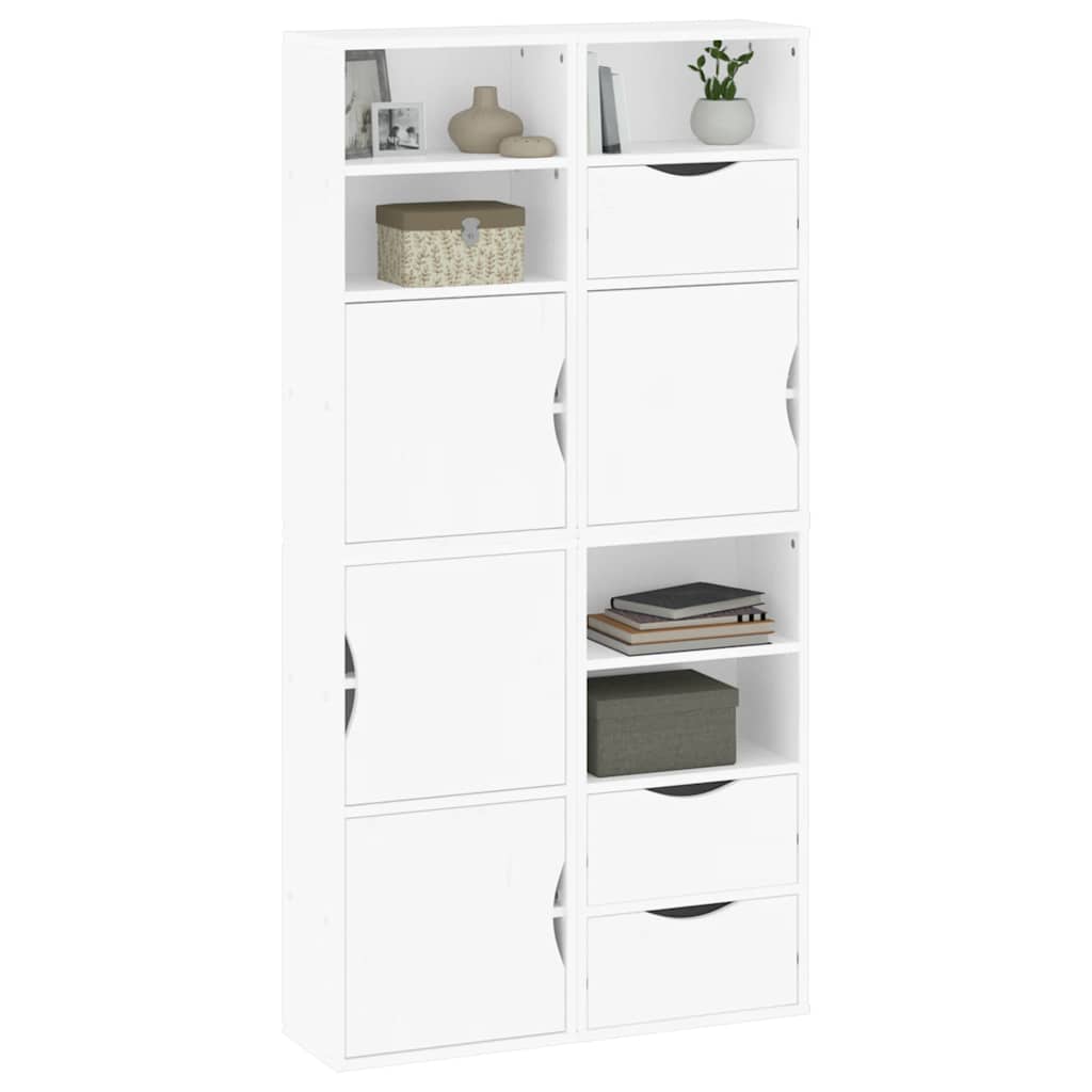 Bočni ormarići 4 kom ODDA bijeli 40x24x79 cm puno drvo bor