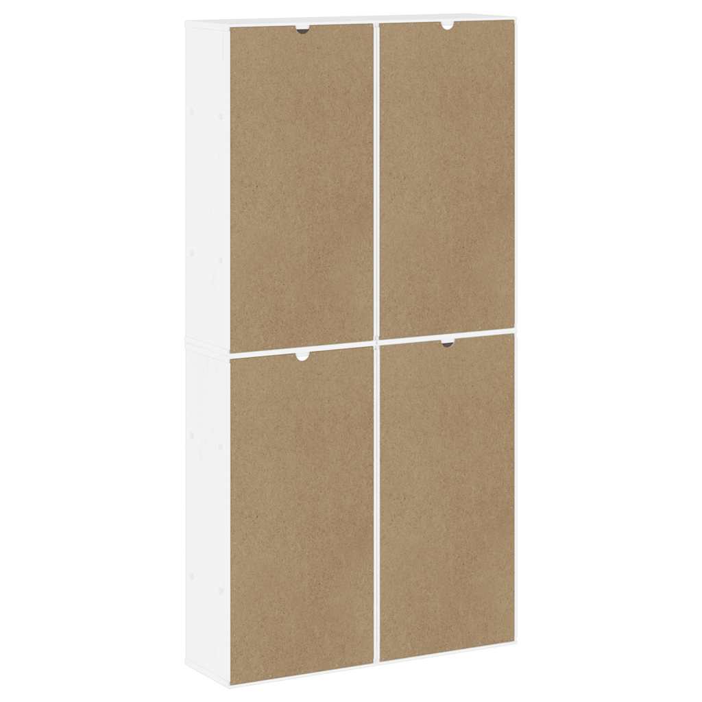 Bočni ormarići 4 kom ODDA bijeli 40x24x79 cm puno drvo bor