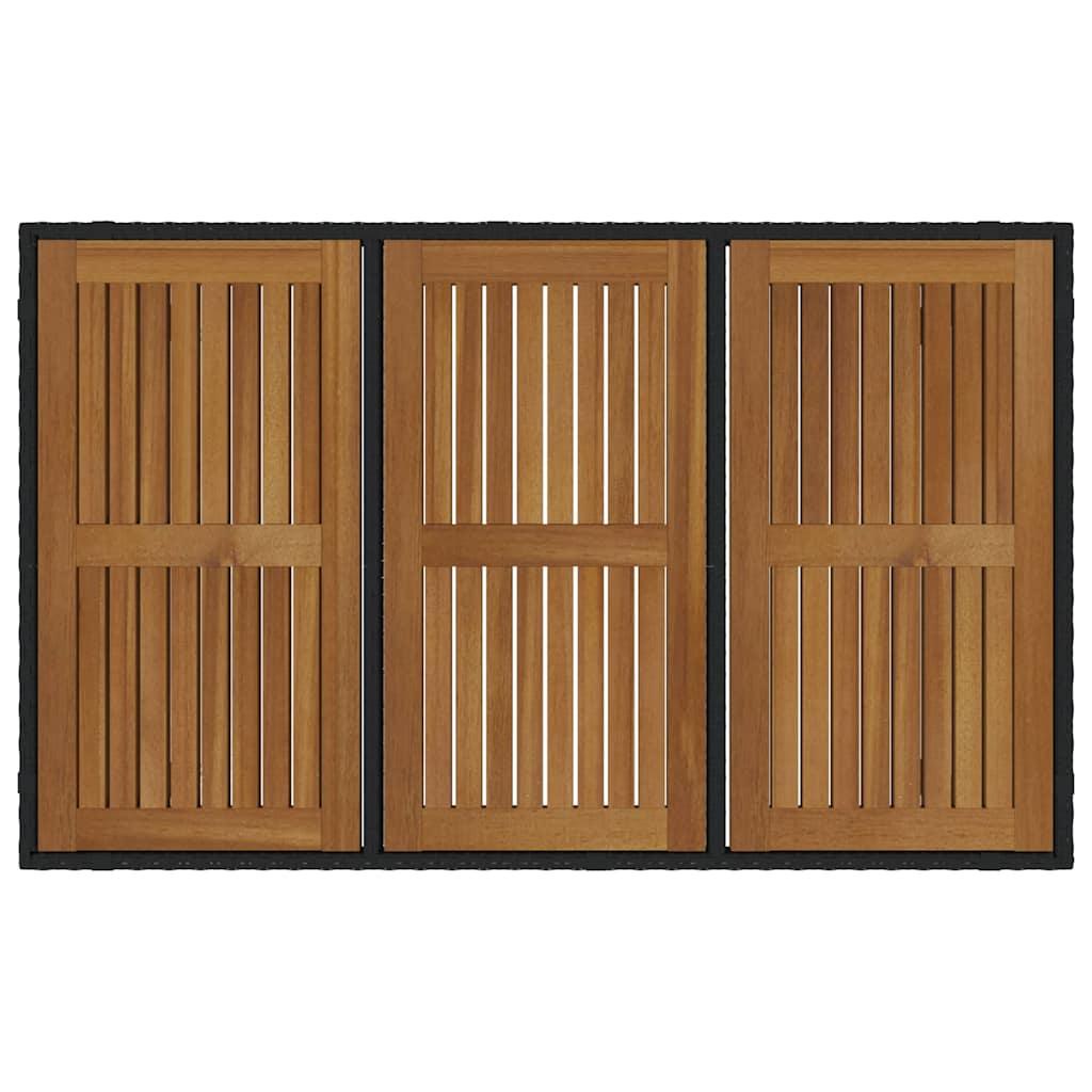 Vrtni set za objed 5 pcs Crna poliratan