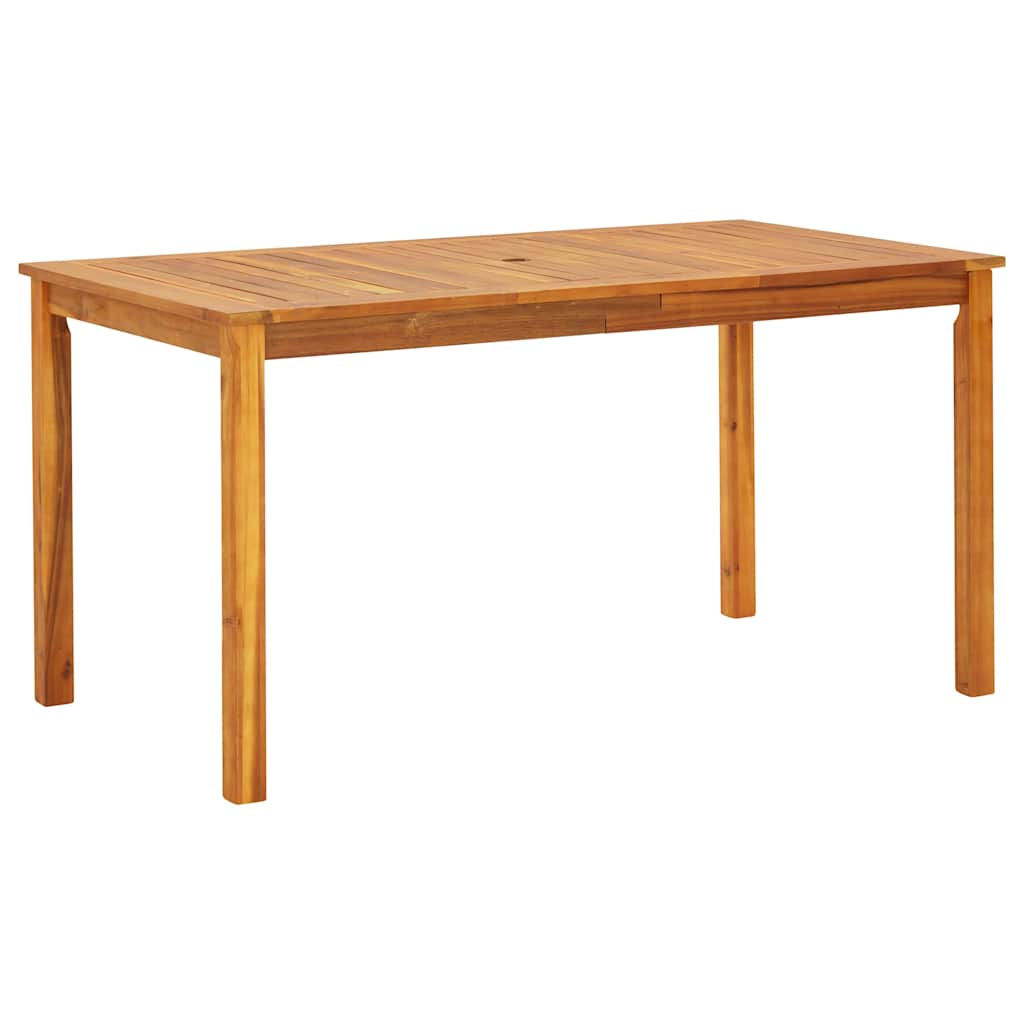 Vrtni set za objed 5 kom. Crna Čvrsto drvo akacije 140 x 80 x 74 cm