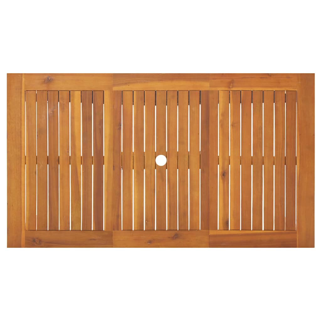 Vrtni set za objed 5 kom. Crna Čvrsto drvo akacije 140 x 80 x 74 cm