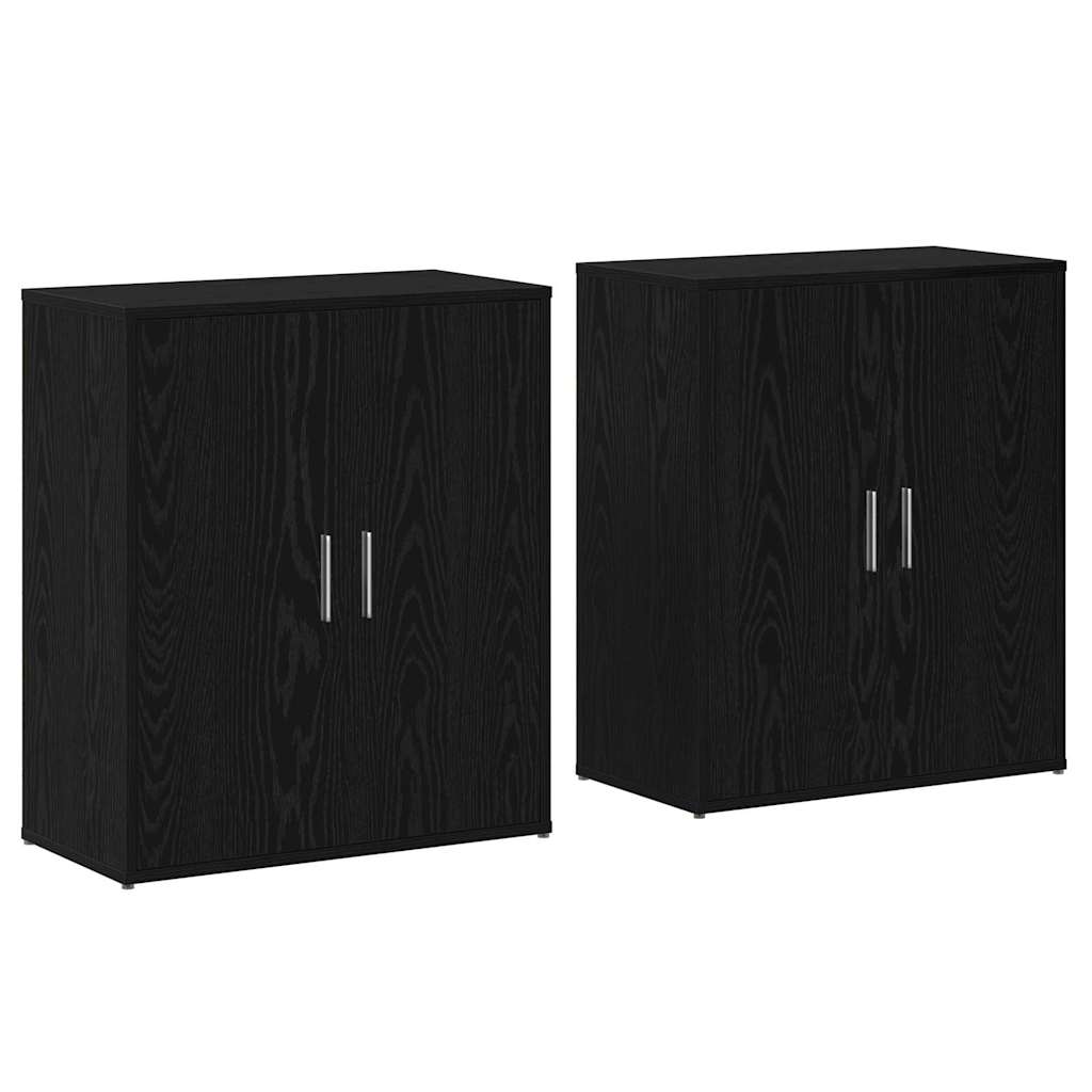 Kreveta 2 pcs Crni hrast 60 x 31 x 70 cm Konstruirano drvo