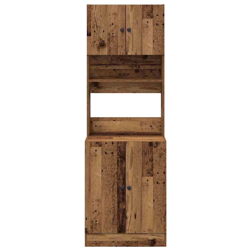 Kuhinjski bufet s policom 2 pcs Staro drvo 60 x 50 x 180 cm
