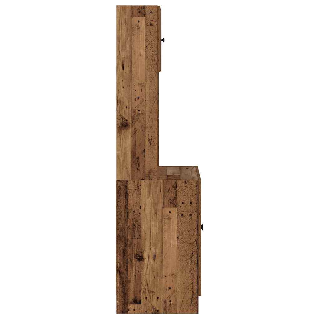 Kuhinjski bufet s policom 2 pcs Staro drvo 60 x 50 x 180 cm
