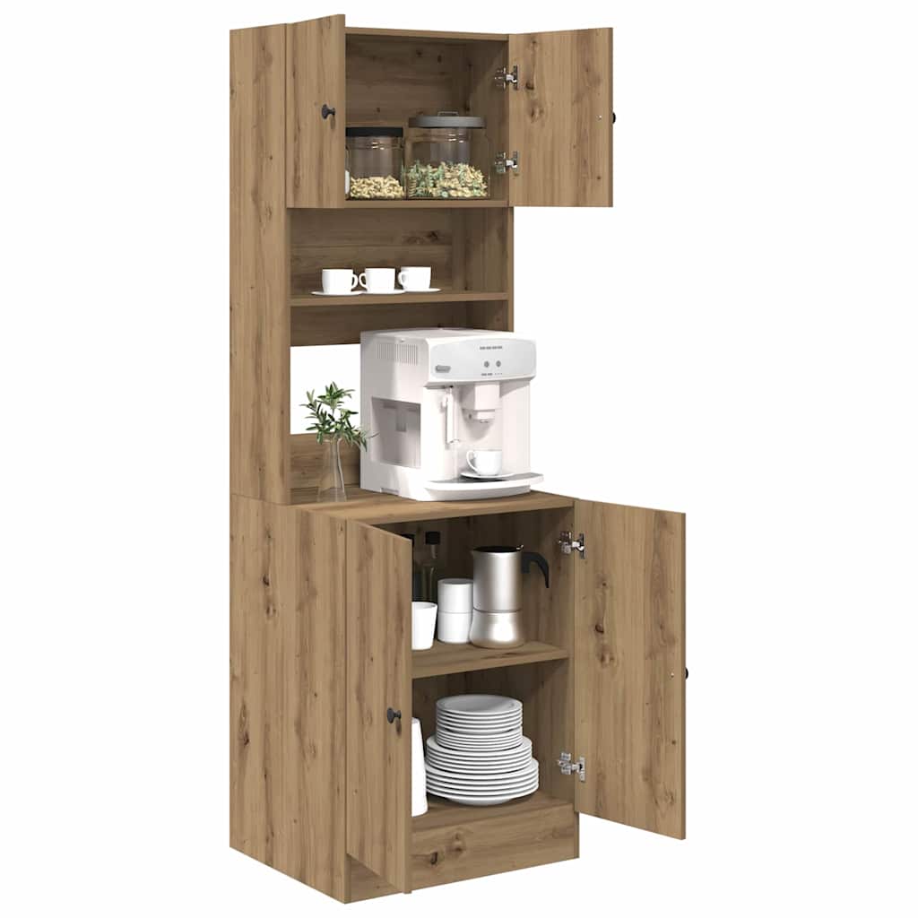 Kuhinjski bufet 2 pcs Umjetnički hrast 60 x 50 x 180 cm