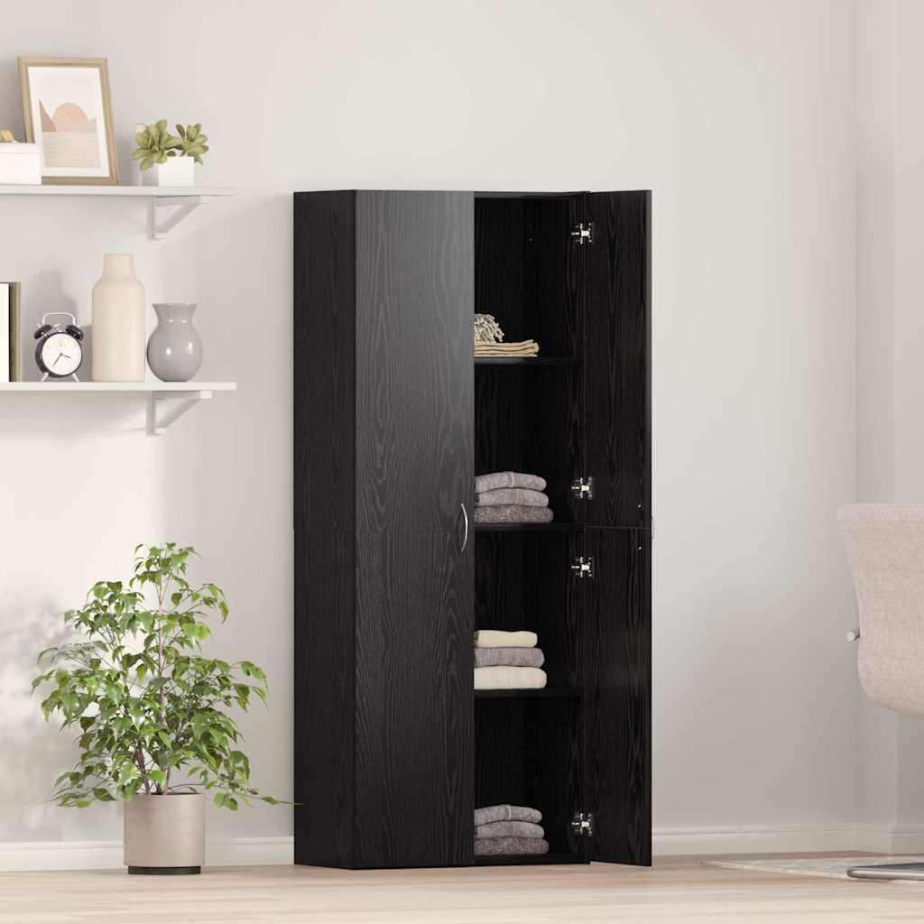 Uredski ormar Crni hrast 60 x 32 x 152,5 cm Konstruirano drvo