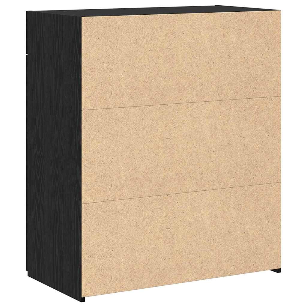 Ormarić za pohranu s ladicama Crni hrast 80 x 42.5 x 93.5 cm