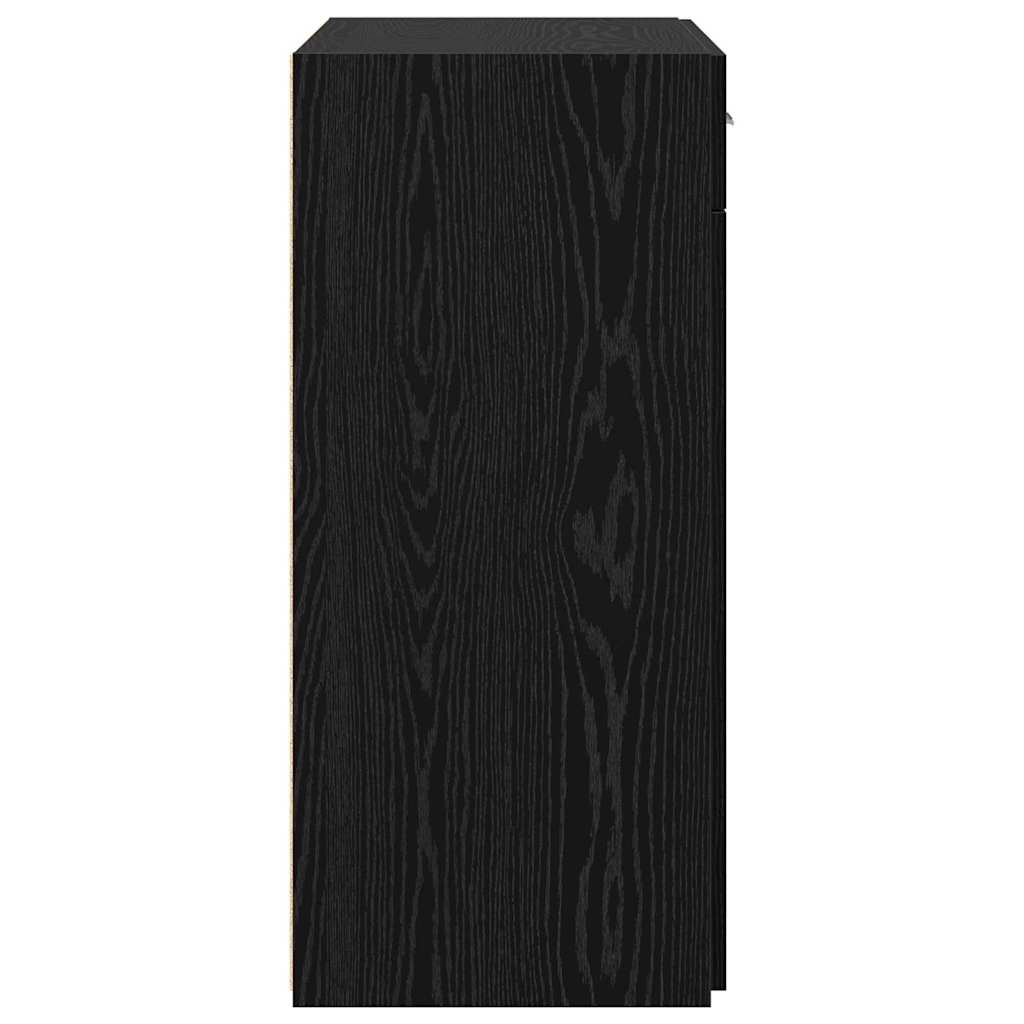 Ormarić za pohranu s ladicama Crni hrast 80 x 42.5 x 93.5 cm