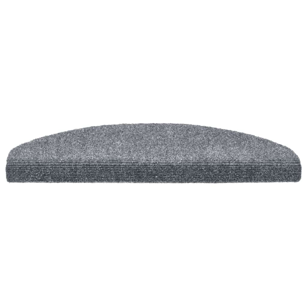 Prostirke za stepenice, samoljepljive, 30 kom., 65x21x4 cm, svijetlo sive, poluokrugle, velike