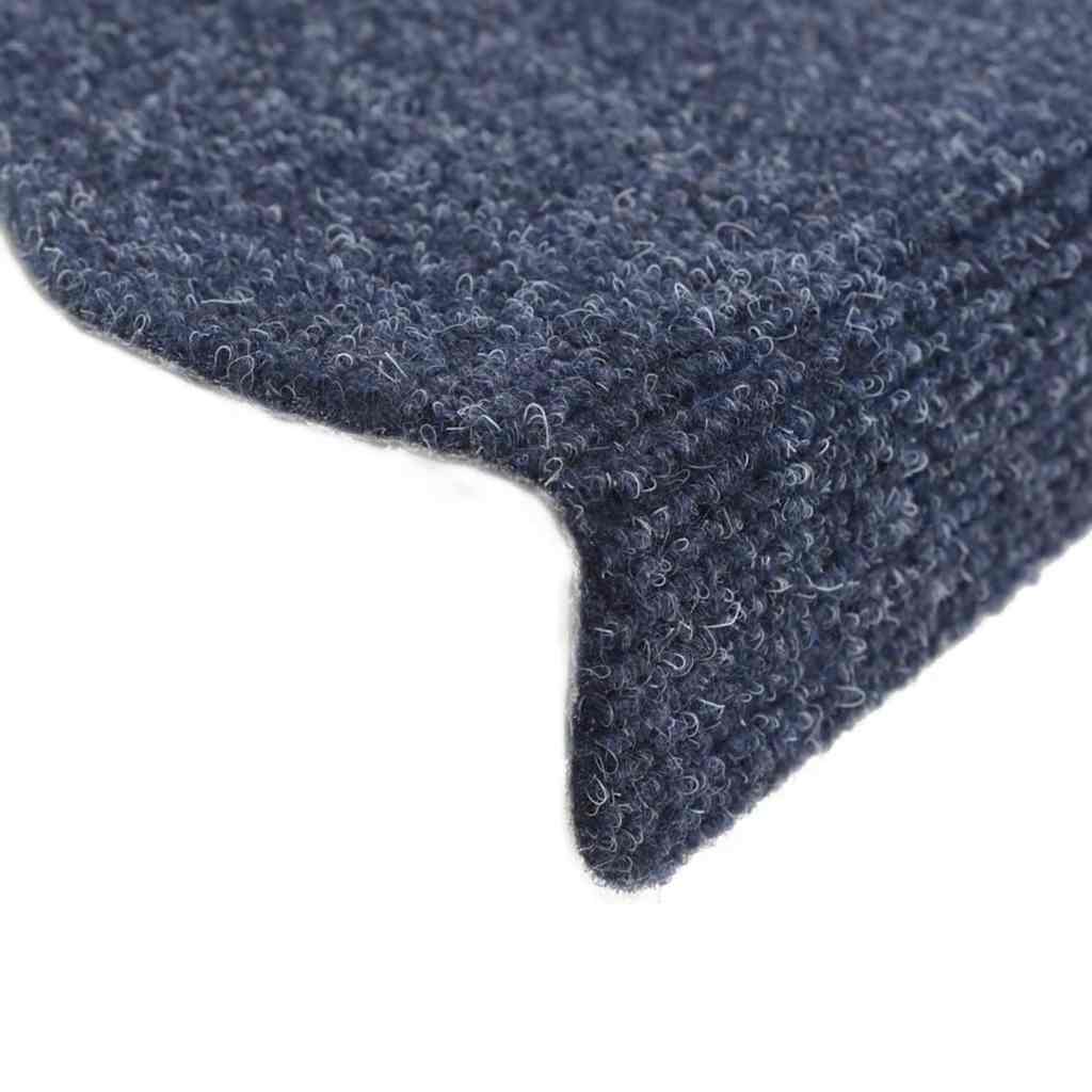 Prostirke za stepenice, samoljepljive, 30 kom, 65x21x4 cm, plave, poluokrugle, velike