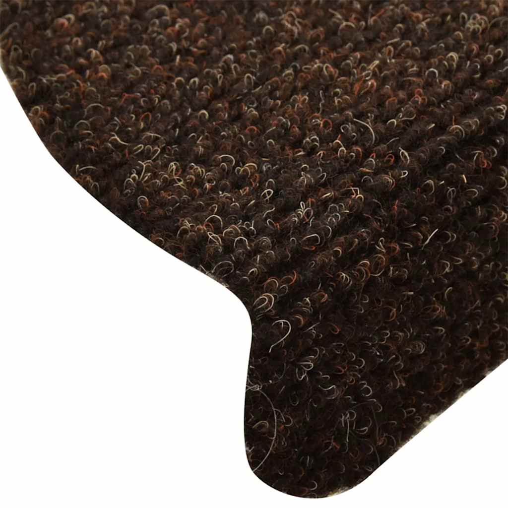 Prostirke za stepenice, samoljepljive, 30 kom, 65x21x4 cm, smeđe, poluokrugle, velike
