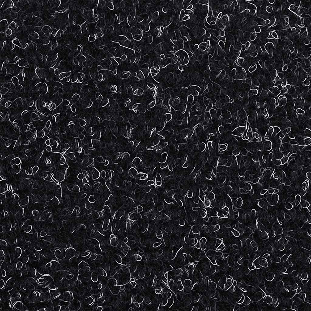 Prostirke za stepenice, samoljepljive, 20 kom, 56x17x3 cm, crne, poluokrugle