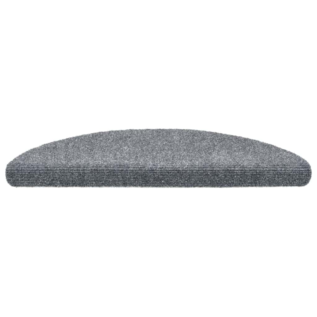 Prostirke za stepenice, samoljepljive, 20 kom, 56x17x3 cm, svijetlo sive, poluokrugle
